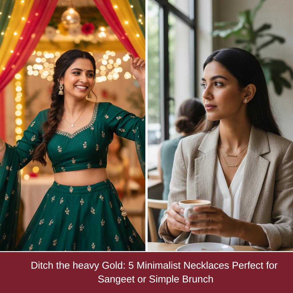 Ditch the Heavy Gold: 5 Minimalist Necklaces Perfect for a Sangeet or Simple Brunch