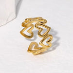 Harmonia Heart Ring - 18K Gold Anti-Tarnish