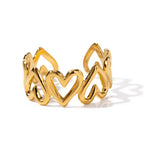 Harmonia Heart Ring - 18K Gold Anti-Tarnish