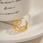 Harmonia Heart Ring - 18K Gold Anti-Tarnish
